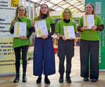 Erfolgreich in Leipzig (v.l.): Pauline Rucho (bester Strauß), Luise Reiche (1. Platz), Selina Simon (3. Platz) und Linda Behrend (2. Platz).