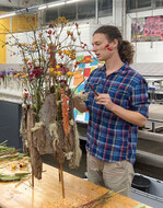 Anian Friedrich beim Warm-up-Tag auf dem Großmarkt Karlsruhe.