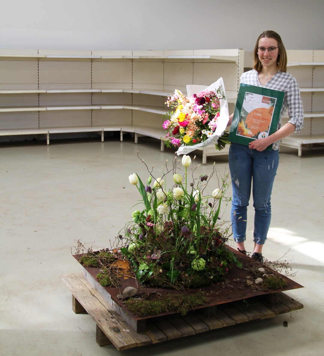 Die Erstplatzierte Annika Stadler, Blumen Flei in Reithofen