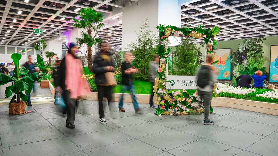 Unter dem Motto Wild about nature feiert die Blumenhalle der IGW 2023  angelehnt an die neue Jahreskampagne von 1000 gute Grnde  all die Wunder, die die Natur jeden Tag aufs Neue entstehen lsst.