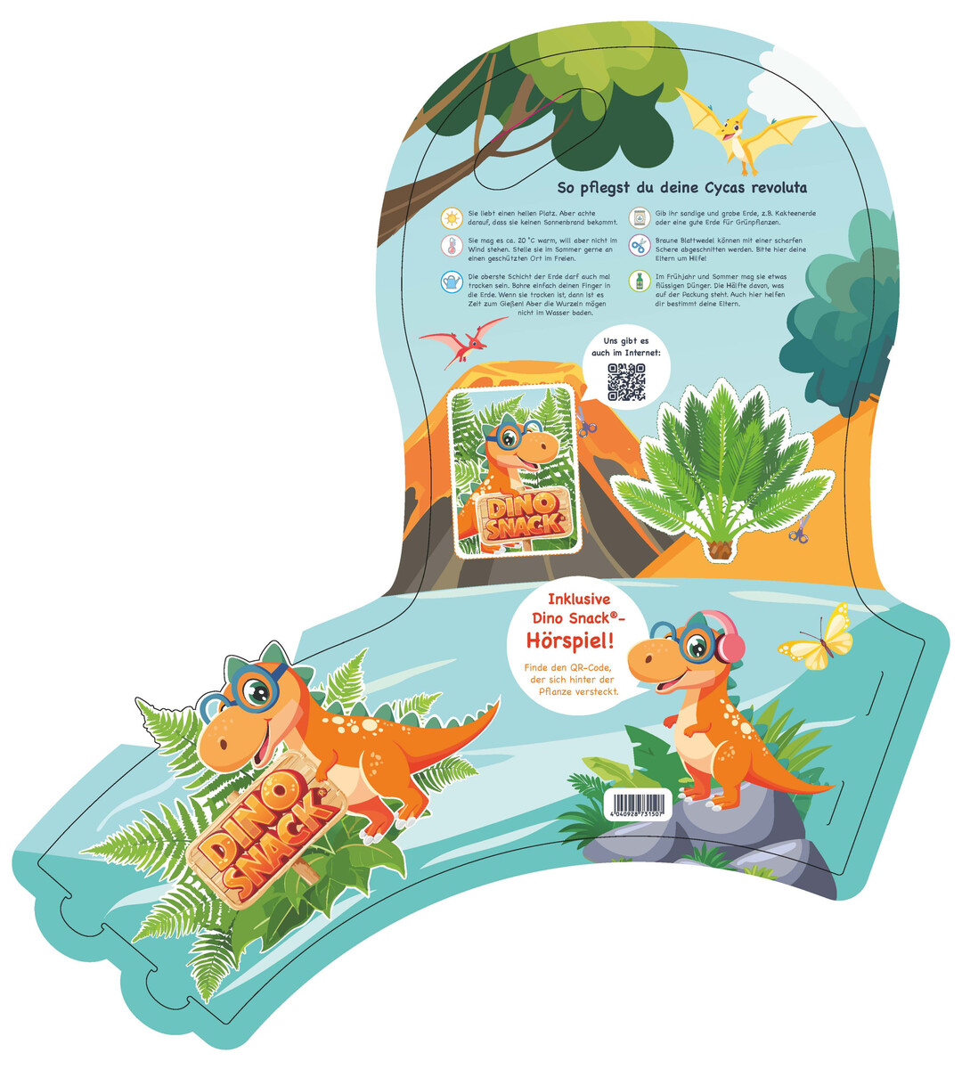 Dino Snack" ist eine kreative Pflanzenlinie fr Kinder, die ihnen auf spielerische Weise Pflanzen und Dinosaurier vermittelt. Die Hauptfigur ist Flora, ein neugieriges Dinosauriermdchen und Pflanzenforscherin, die ihre fnf neuen Freunde kennenlernt. Jeder Dinosaurier stellt seine Lieblingspflanze in einem farbenfrohen, kindgerechten Umschlag vor. Die Pflanzen sind in praktischen 14-cm-Tpfen untergebracht, so dass die Kinder die Pflanzen in ihr Spiel integrieren und sie selbst pflegen knnen. Zum Konzept gehrt eine eigene Dino Snack-Website, auf der sie noch tiefer in die Welt von Flora und ihren Dinosaurierfreunden eintauchen knnen. Um die Aufmerksamkeit der Kinder zu wecken, ist eine Medisaurus-Figur erhltlich, die sich sehr gut als Fotowand eignet. Der Kopf eines Kindes passt perfekt durch Auge von Flora, so dass die Kunden lustige Dinosaurierfotos machen knnen und der Einkauf zu einem Erlebnis wird. Dino Snack verbindet auf spielerische Art und Weise Bildung und Spa, weckt das Interesse an Pflanzen und Natur und frdert die Kreativitt der Kinder.