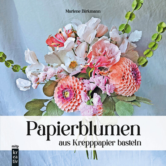 Papierblumen aus Krepppapier basteln (Marlene Birkmann). 2025 erschienen bei mitp, Frechen, 978-3-7475-0950-0. 120 Seiten, gebundener Ladenpreis 22,00 .
