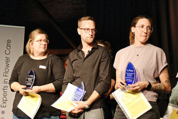 Verdiente Sieger und das eine oder andere Freudentrnchen, von links: Johanna Hensmann, Fabian Liss und Lorena-Angelina Menk.
