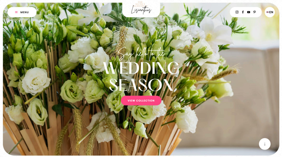 Neben einem Sortimentsberblick liefert die neue Website auch inspirierende Gestaltungsideen mit Lisianthus.
