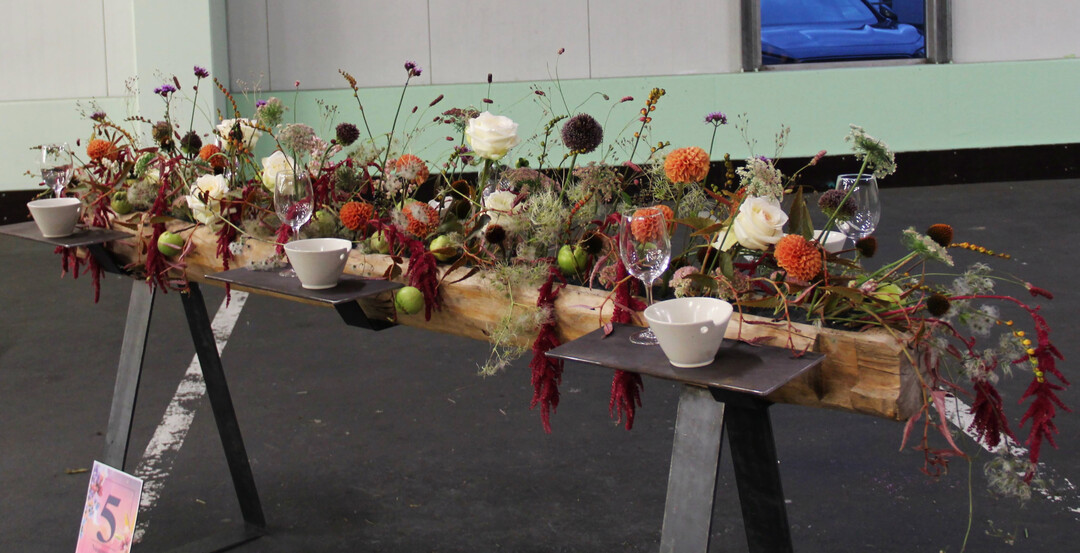 Die Tischdekroation von Rocco Wustmann.