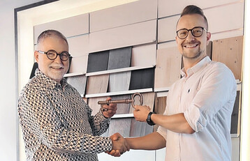 Arne Zarnhausen (r.) folgt auf Matthias Golze (l.) in der Geschftsleitung von sg Ladenbau. 