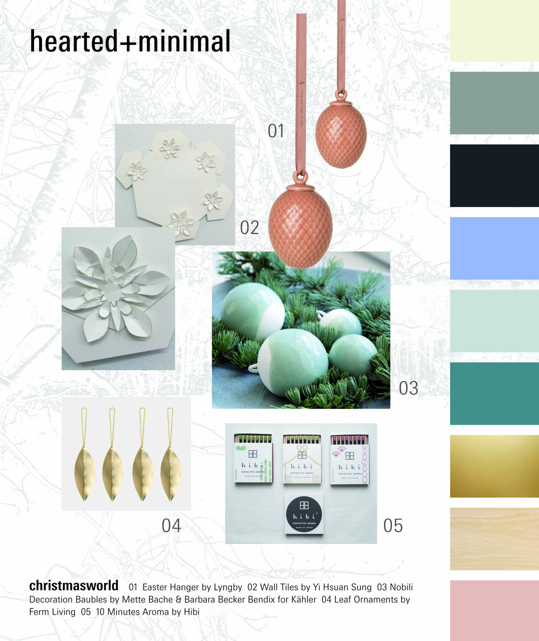 hearted + minimal rckt mit leichten Farben und edlen Produkten Naturmaterialen in den Vordergrund