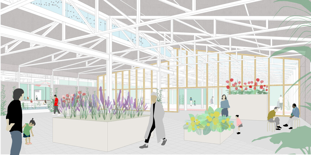 U Halle — Perspektive Blumenhalle