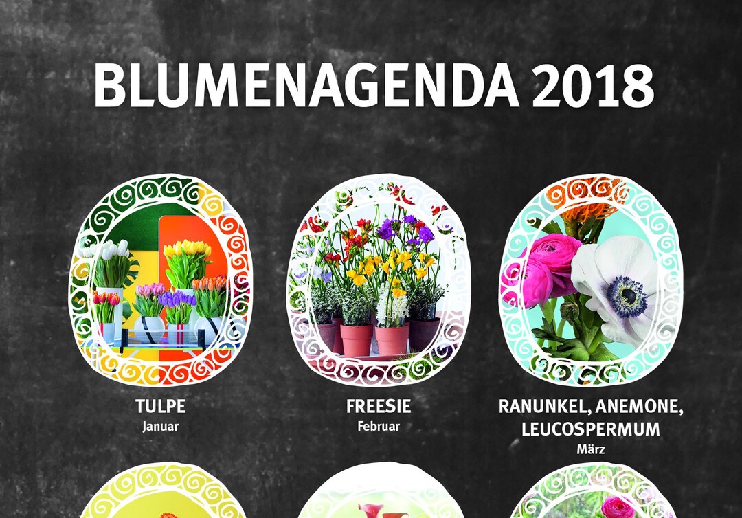 Die Blumenagenda bietet eine Ergänzung zu den Garten-, Zimmer- und Baumschulpflanzen des Monats.