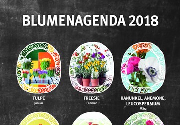 Die Blumenagenda bietet eine Ergnzung zu den Garten-, Zimmer- und Baumschulpflanzen des Monats.