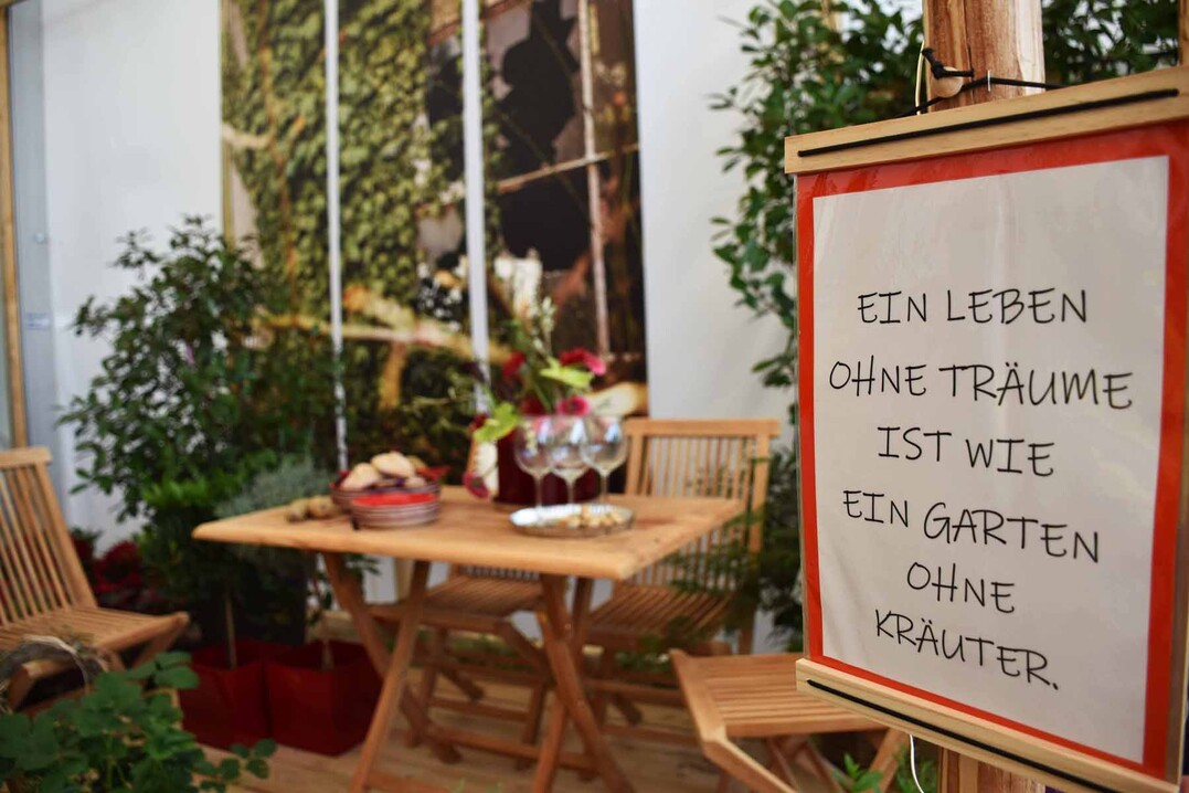 Mediterrane Kräuter werden in der aktuellen Blumenschau der LGS Kamp-Lintfort inszeniert.