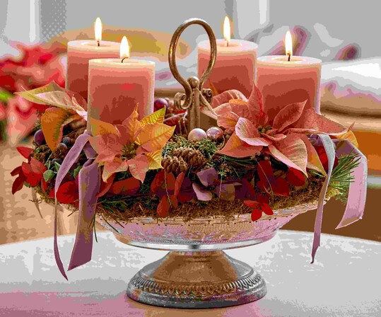 Mrchenhafter Adventskranz