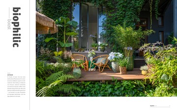 In Biophilic Boost bringt spannungsreich kombinierte Pflanzenpracht die Natur ins eigene Zuhause.