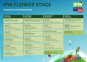 Das Programm der IPM Flower Stage im Überblick