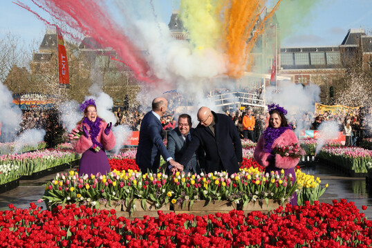 Die Er�ffnungszeremonie des Tulpentags 2026 in Amsterdam