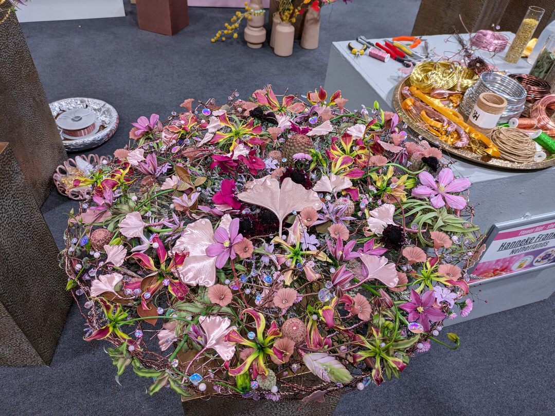 Die Niederländerin zeigte flächige Sträuße.