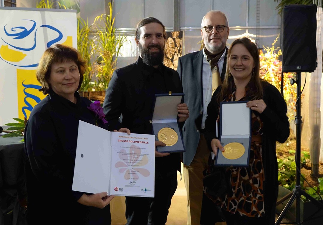 Klaus Gtz und Beate Walther mit dem Team Christopher Ernst