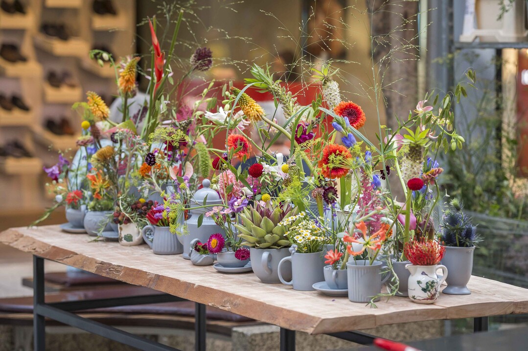 Tischschmuck bei der DMF 2018 von Anna-Lore Petersen.