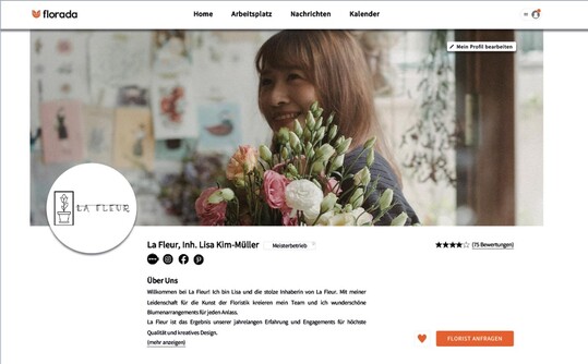 Die erfolgreiche Auftragsvermittlung ist davon abhngig, wie differenziert der Florist seine Leistungen und auch bestimmte, eigene Auftragsgrenzen einstellt. Ein Florist, der eine ganz andere Art von Floristik als gewnscht anbietet oder erst Auftrge ab einem bestimmten Wert annimmt, wird so niemals einen unpassenden Auftrag vermittelt bekommen, den er sowieso nicht ausfhren kann oder will, erlutert Kundenbetreuerin Mira Fuhrmann.