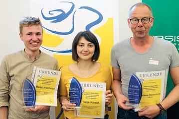 Die glücklichen Sieger (v.r.n.l.): Markus Krudewig, Tanja Korsak und Marko Kriechmus