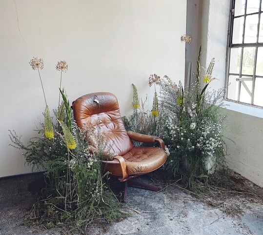 Hintergrund fr dieses sptsommerliche botanische Styling mit Astern und Allium-Samenstnden war ein Cover-Shooting.