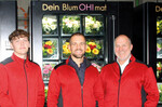 1) Tom Vahldiek, Mario Di Biccari, Manfred Bleile (von links) stehen Floristen und Floristinnen gerne Rede und Antwort und wissen: „Der automatisierte Verkaufsprozess entlastet das Personal.“