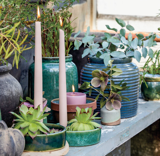 Neuer Webshop: B Green aus Hasselager in Dnemark verleiht traditionellen Topfformen mit Glasuren in aktuellen Farben einen modernen Twist. Neben Grn und Blau  gerne als Basis fr herbstliche oder weihnachtliche Inszenierungen  kndigt man die Arbeit an weiteren Serien in pastelligen, rauchigen Farbtnen an. Auch die unglasierten, natrlich patinierten Serien in Terrakotta und dunklem Braun finden mehr und mehr Einzug in die Innenrume. Das Programm umfasst neben klassischen Pflanz- und bertpfen verschiedene Dekoartikel und Wohnaccessoires, zum Beispiel bauchige Gefe mit Deckel und die Kerzenschale Marika, lieferbar in drei grnen Glasuren oder dem dunklen Patina-Ton Choko. Der neu organisierte Webshop bietet die Besucherfhrung auch auf Deutsch an, Fragen beantwortet ein deutschsprachiges Serviceteam am Telefon oder per E-Mail. www.bgreen.dk