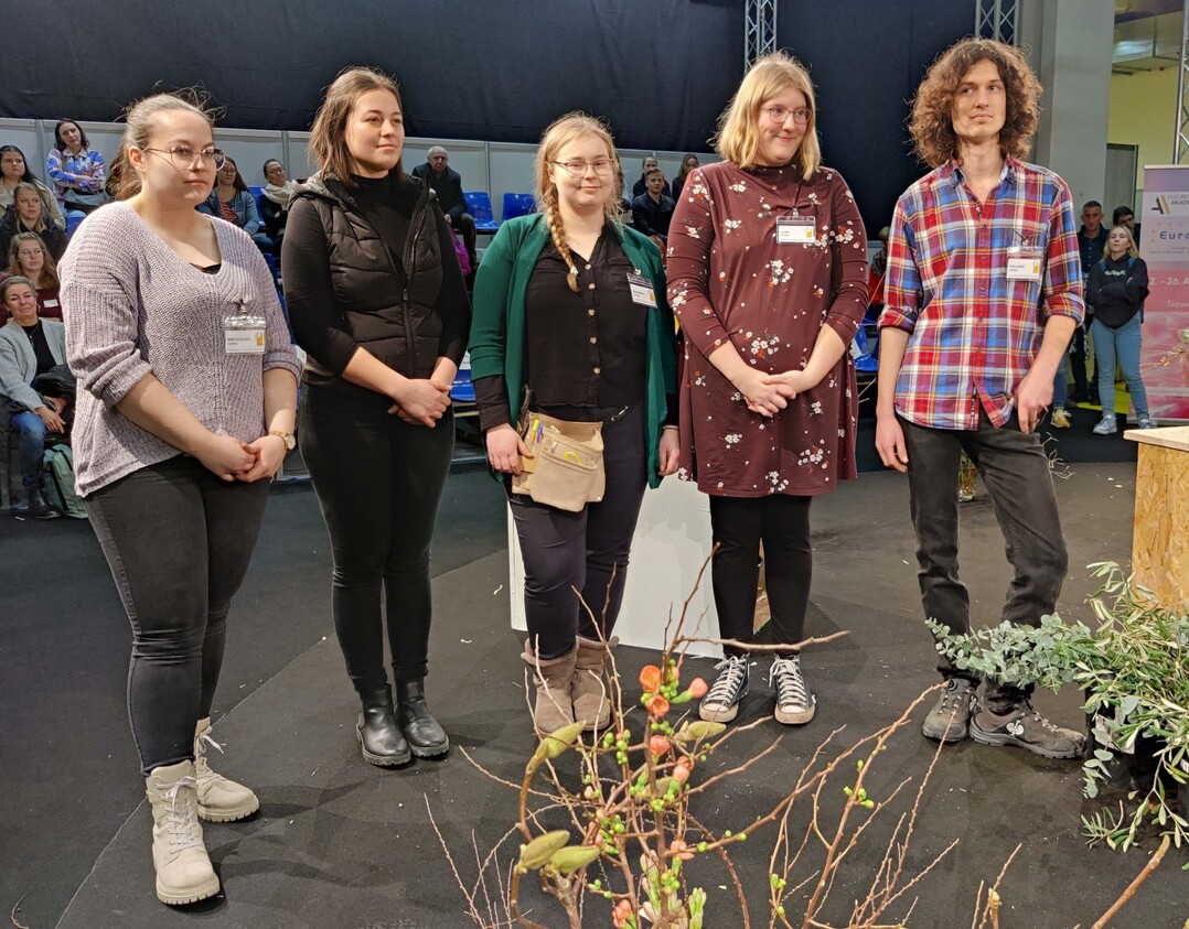 The participants (from left to right): Nicole Westermeier, Kim Bcholdt, Ramona Kohout, Lea Sabo and Anian Friedrich