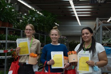 Die drei Erstplatzierten beim Azubi-Wettbewerg im BZG (v.l.n.r): Livia Reiig, Florina Plachta, Alysha Kremer