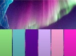 Die Farbpalette ist von den Nordlichtern abgeleitet.<br>