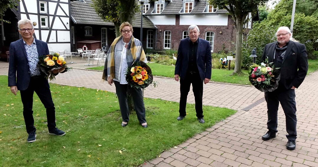 Der Geschftsfhrende Vorstand nach der Wahl (v.l.n.r.): Michael Rhein, Conny Pommerenke, Helmuth Prinz und Heinrich Gllner.
