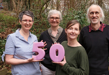 (v.l.n.r.): Heidy Hetper, Edith Strupf, Grit Landwehr und Michael Finkbeiner