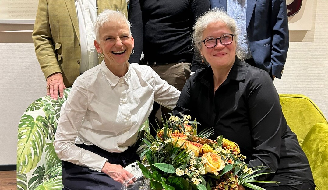 Kerstin Dallmann (rechts) mit Lena Stryjska, Secretary General, SFP, Polen
