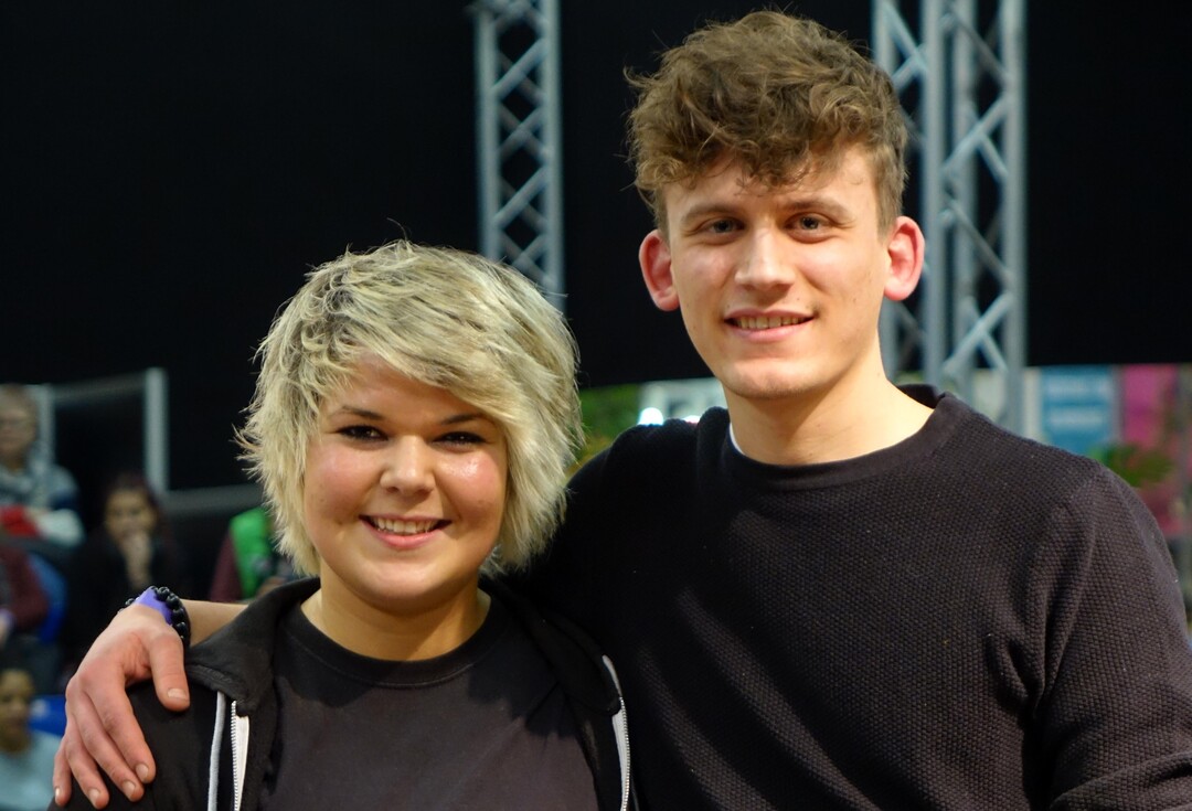 Waren beim Flower Battle 2018 erfolgreich: Laura Luckhardt und Tobias Niefenecker (1. Platz)