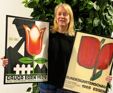 Das Herz schlgt in Essen schon lange grn, zeigt Andrea Kirchhoff mit historischen Plakaten, die in der BGI Flower-Galerie auf der IPM zu sehen sein werden.