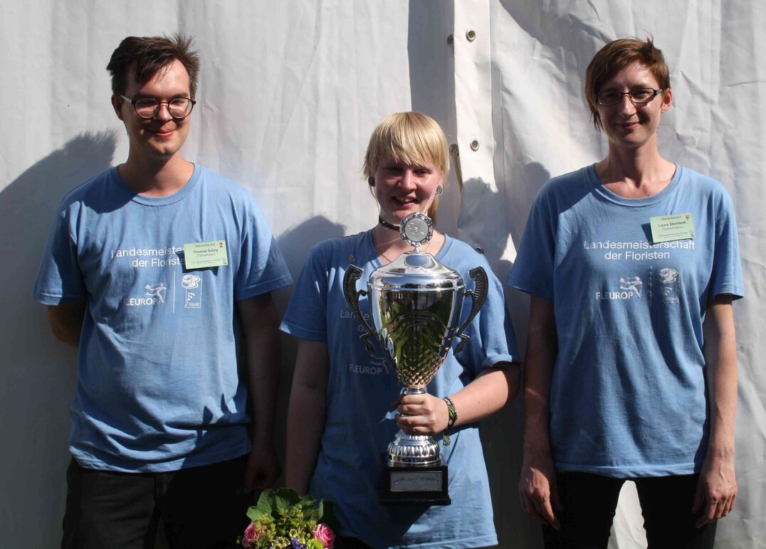 Die glücklichen Sieger der Landesmeisterschaft FDF Nord 2019: Alica Bekker, Thomas Salzig, Laura Steinfeldt.