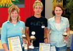 Die Gewinner der Silbernen Rose Niedersachsen
(v.l.n.r.): Heike Rehse, Robert Teuser
und Jennifer Haverkamp.