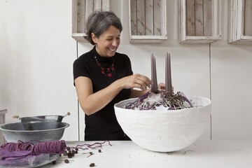 Annette Gottmann setzt knospige Calluna gerne fr Trocken-Frisch-Gestaltungen ein.