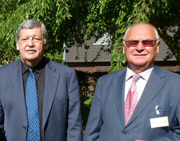 FDF-Ehrenprsident Helmuth Prinz mit Horst Wohlgemuth