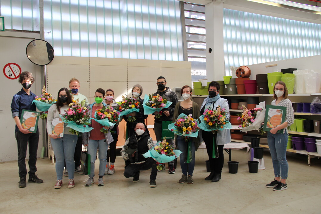 Die Teilnehmer/innen: Anian Friedrich, Nicole Westermaier, Thorsten Roth, Lea Schink, Alexandra Raum, Emori Mie, Hamoudh Mhd Raed, Vanessa Ahnemller, Irmgard Fendt und Annika Stadler