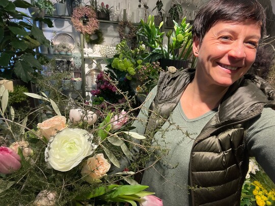 Katharina Arnold ist Floristmeisterin und Inhaberin des Blumengeschfts "Gewachsenes" am Krnerplatz in Dresden.
