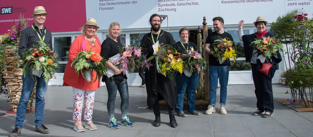     (v. li.): Frank Tichlers, Gabriele Link  (beide Jury), Dorota Szczepinska, Christopher Ernst, Anita Fleckenstein, Michel Fink, Gerda Prinz (Jury)  