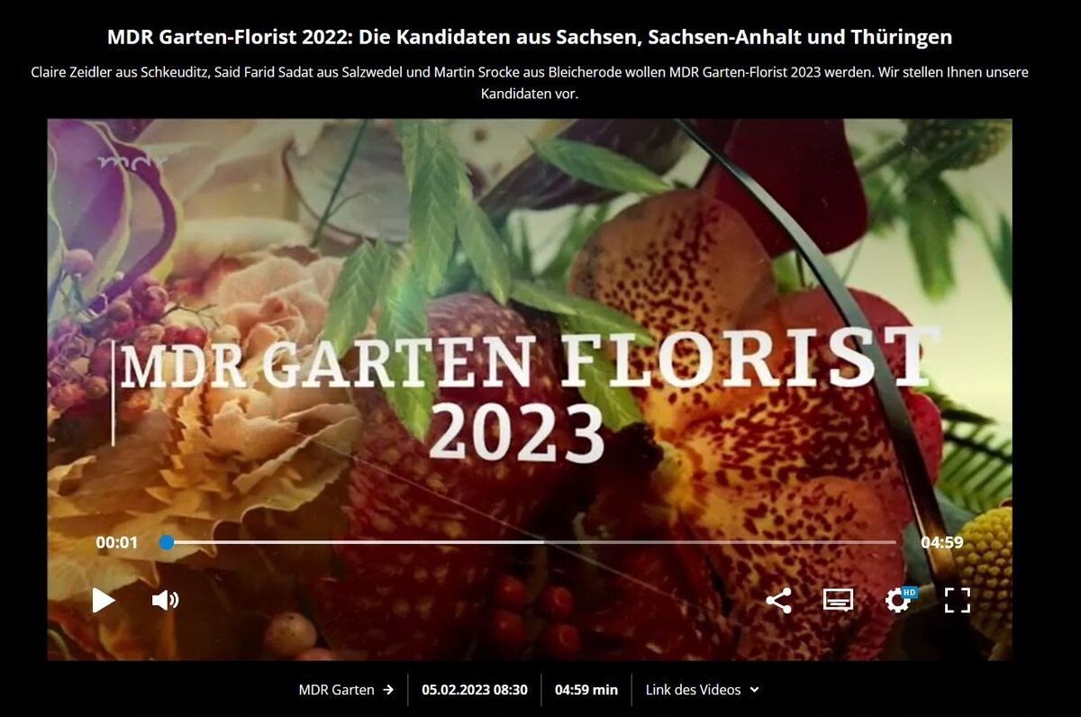 Wer wird MDR GartenFlorist 2023? florieren!