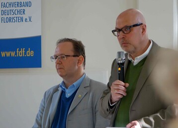 Michael Bergmann und Klaus-Peter Schmidt fordern dazu auf, die Initiative "Pflck dein Glck zu untersttzen.