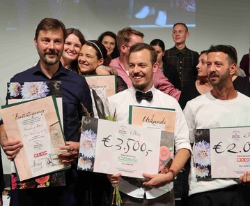 Die Gewinner des Alpe-Adria-Cup (v.l.n.r): Nicolaus Peters (3. Platz), Sieger Johannes Struber und Bernhard Pesendorfer (2. Platz).
