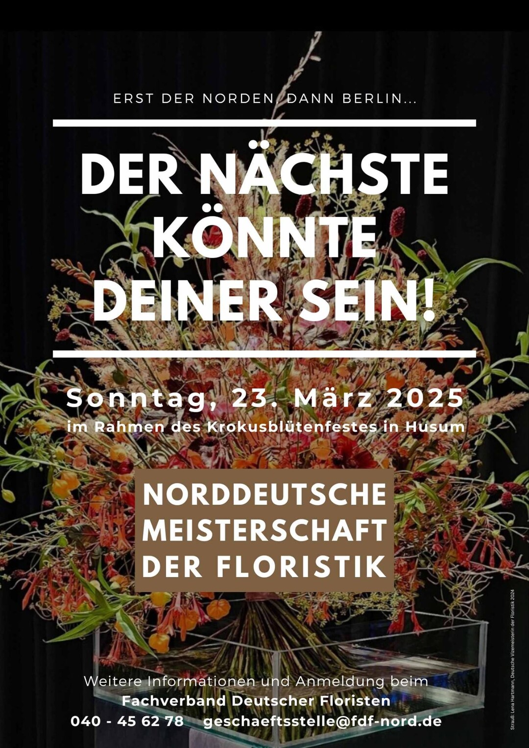 Die Norddeutsche Meisterschaft 2025 wird am 23. Mrz in Husum ausgetragen.<br>