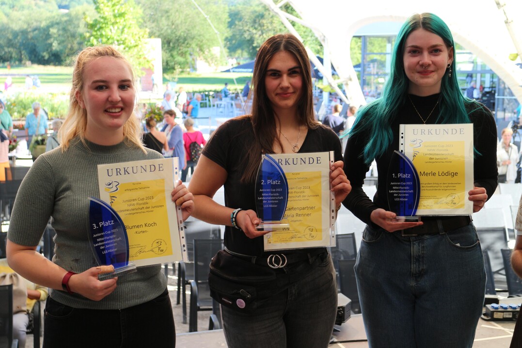 Die Gewinnerinnen: Merle Lödige (rechts), Kristina-Janet Schacke (Mitte) und Josyanna Herweg.