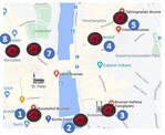 Die Standorte der rosengeschmückten Brunnen in Zürich