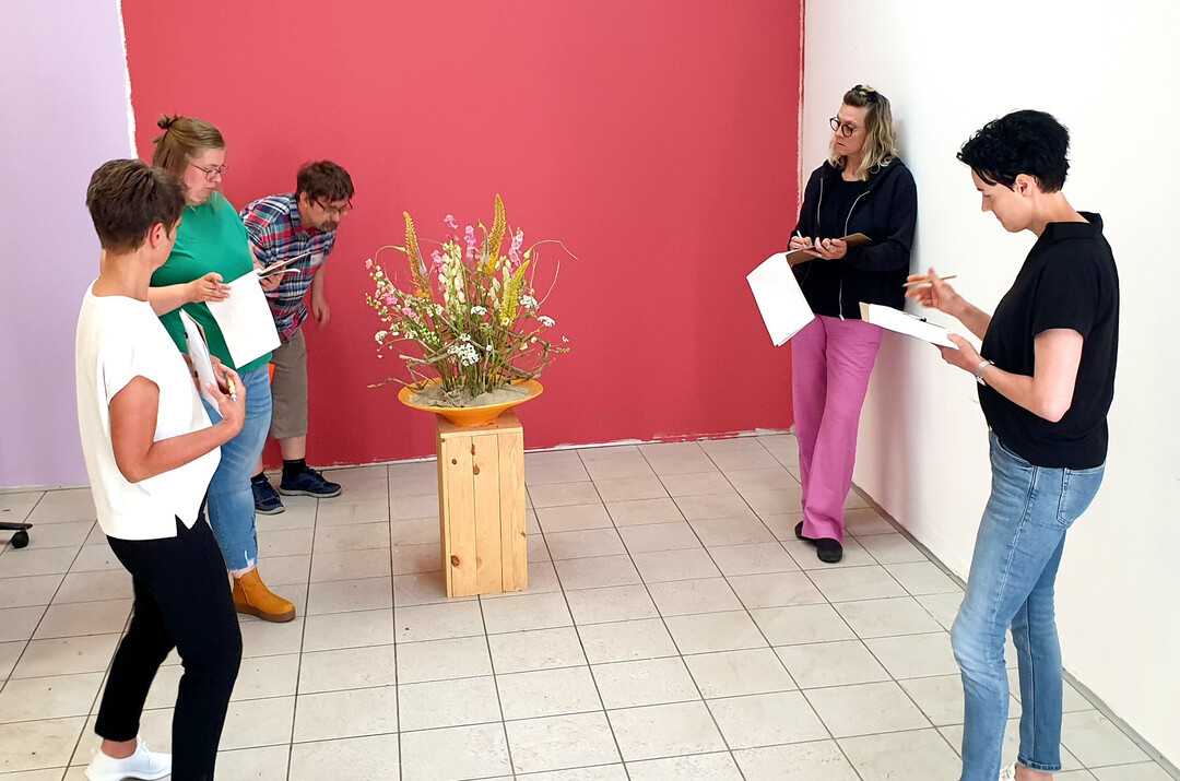 Zum Seminars gehrte die Bewertung von Werkstcken.