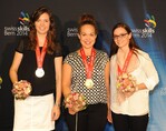 Erfolgreich bei den SwissSkills (v.l.n.r.): Lisa Sommer (Silber), Marina Spring (Gold) und Lorena Villiger (Bronze).